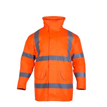 Wasserdichtes Winter-Fleece-Hoodie reflektiert Sicherheit Hi-Vis-Jacke